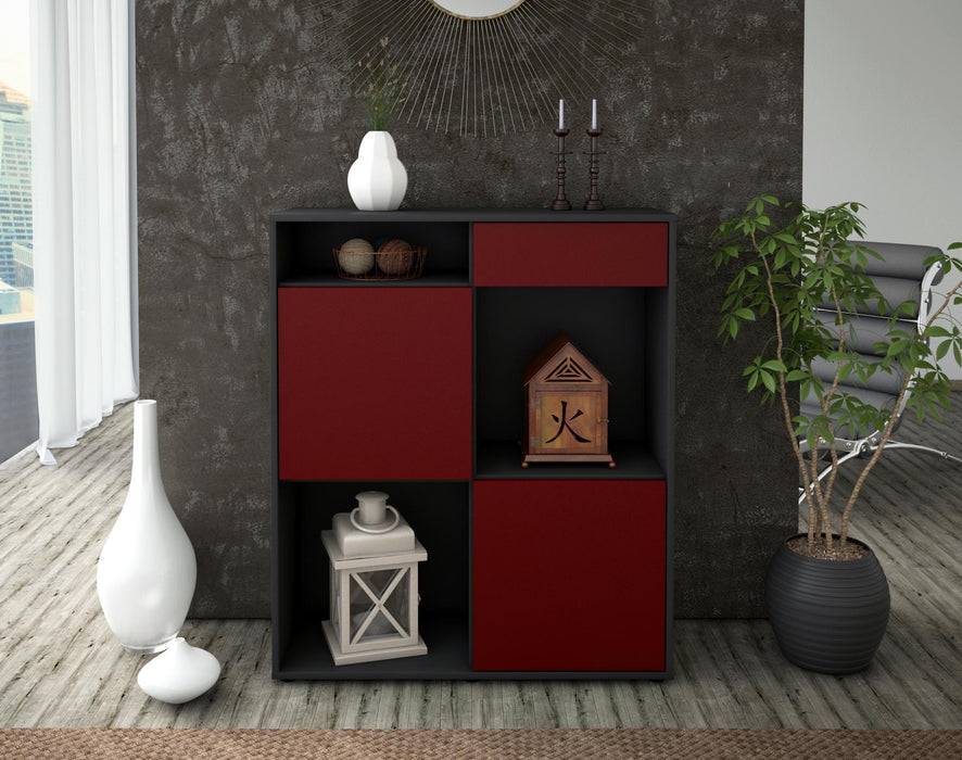 Stil Zeit Möbel Highboard Luisa ,Bordeaux (92x108x35cm) Osterangebot