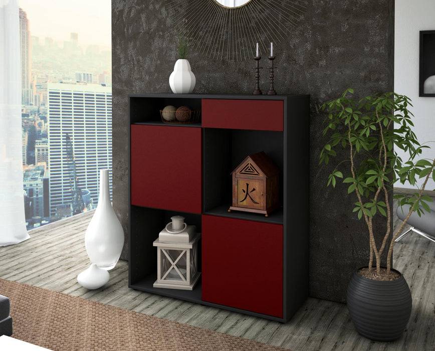 Stil Zeit Möbel Highboard Luisa ,Bordeaux (92x108x35cm) Osterangebot