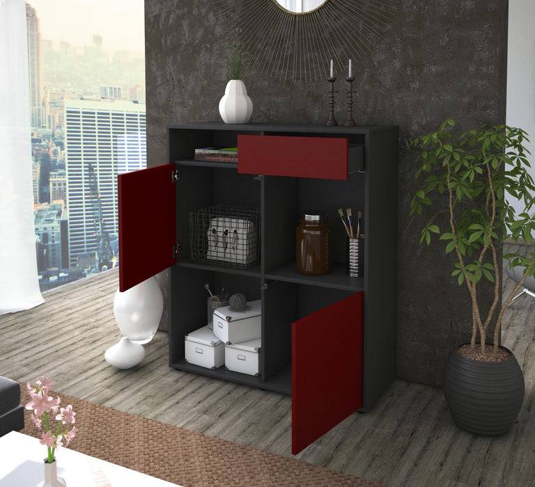 Stil Zeit Möbel Highboard Luisa ,Bordeaux (92x108x35cm) Osterangebot
