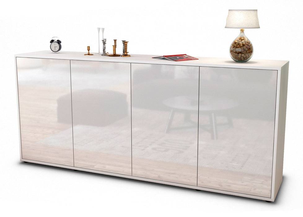 Stil Zeit Möbel Sideboard Elana, Weiß (180x79x35cm)