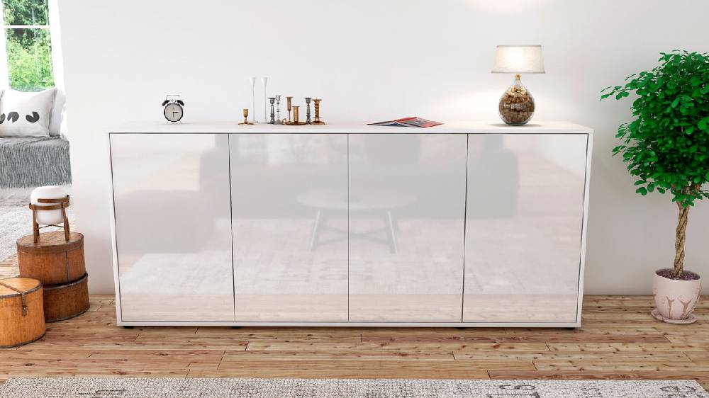 Stil Zeit Möbel Sideboard Elana, Weiß (180x79x35cm) Valentinstagsangebot