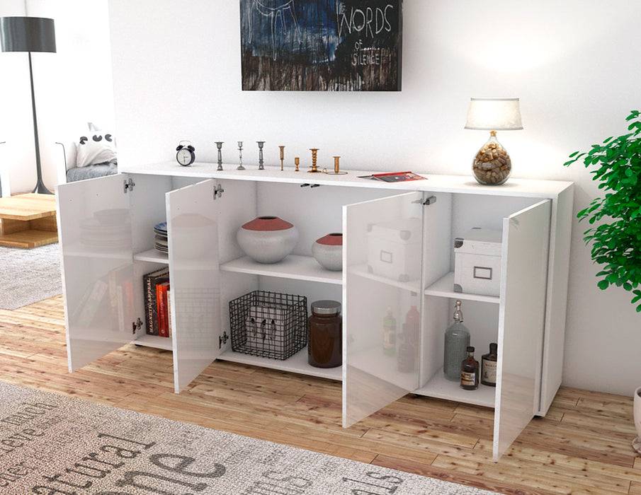 Stil Zeit Möbel Sideboard Elana, Weiß (180x79x35cm) Valentinstagsangebot