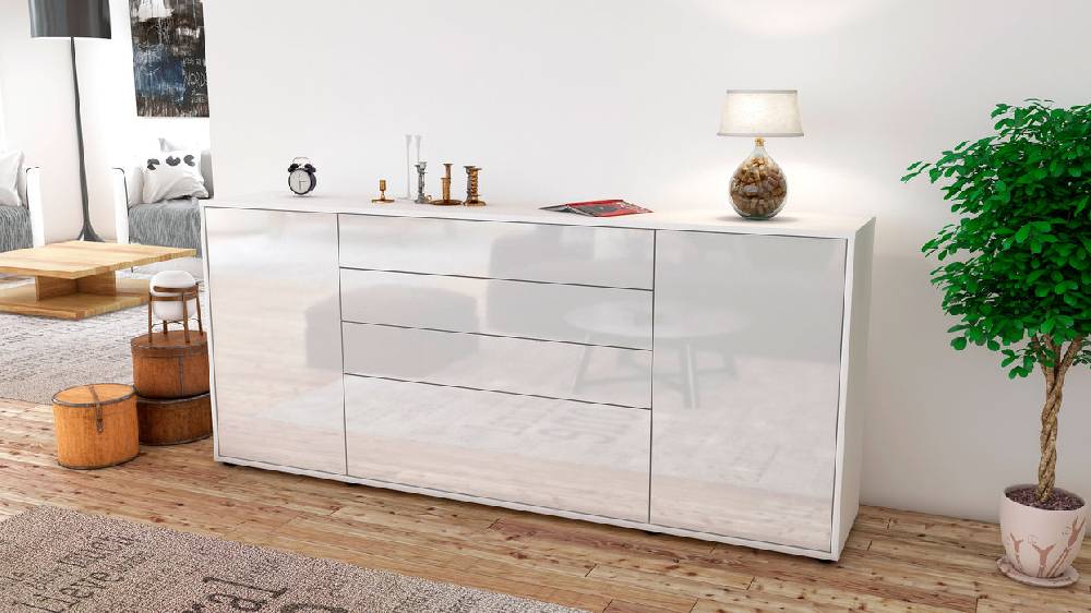 Stil Zeit Möbel Sideboard Eleni, Weiß (180x79x35cm) Jubiläumsangebot