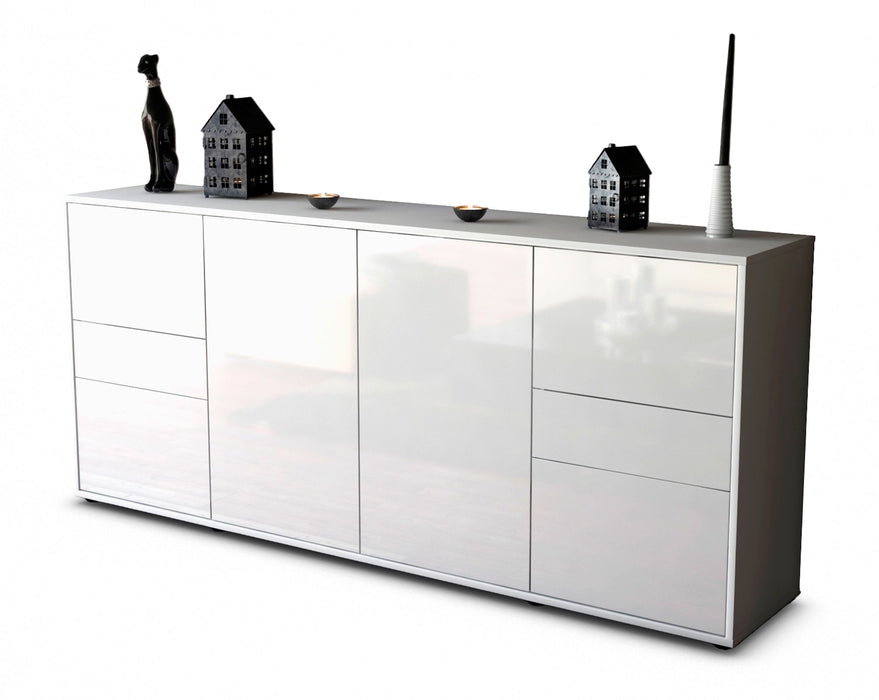 Stil Zeit Möbel Sideboard Gemma, Weiß (180x79x35cm)