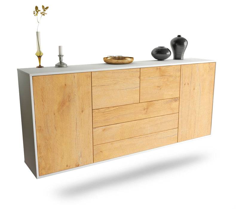 Stil Zeit Möbel Sideboard Metairie, Eiche, hängend (180x79x35cm)