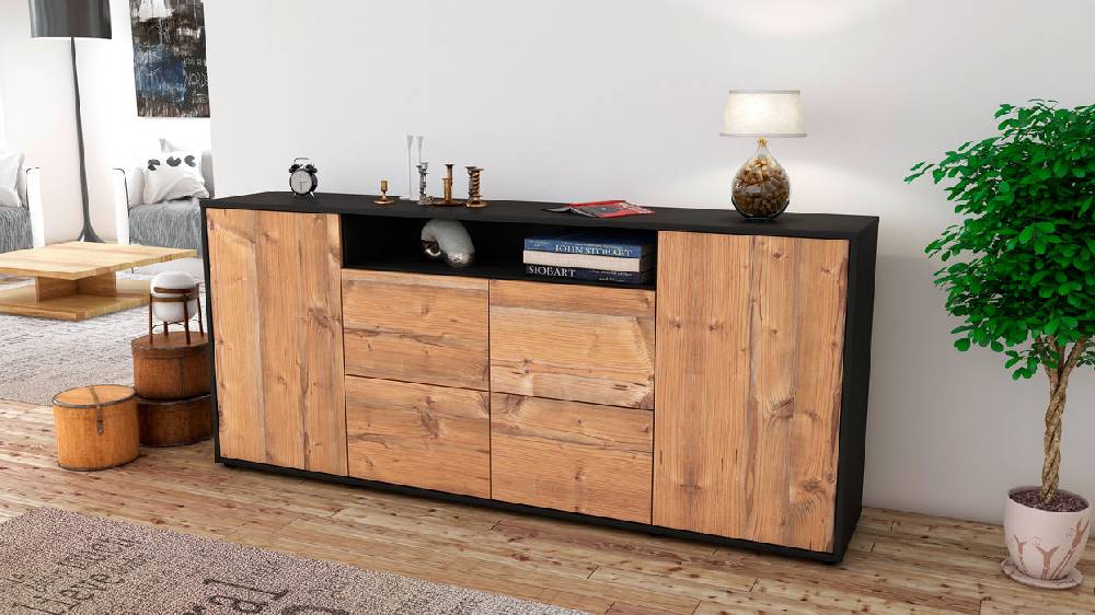 Stil Zeit Möbel Sideboard Ephenia, Pinie (180x79x35cm) Große Rabatte