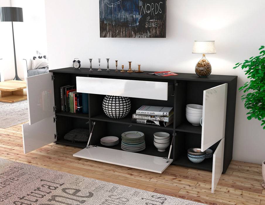 Stil Zeit Möbel Sideboard Elodie, Weiß (180x79x35cm) Neuheiten