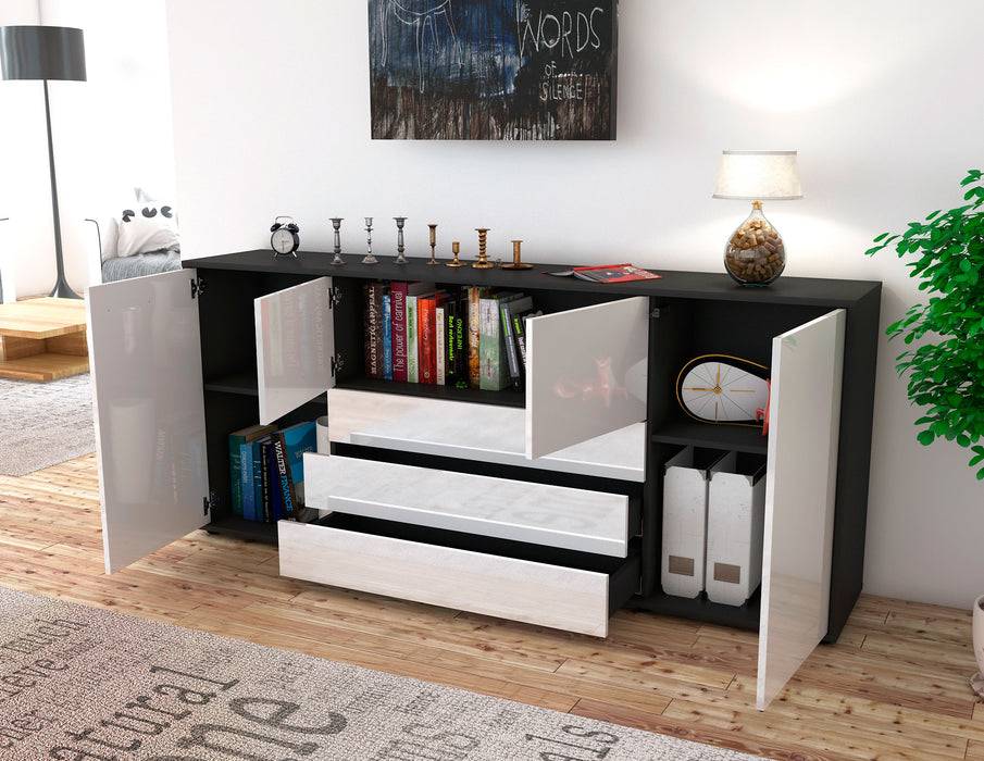Stil Zeit Möbel Sideboard Eliana, Orange (180x79x35cm) Bestseller
