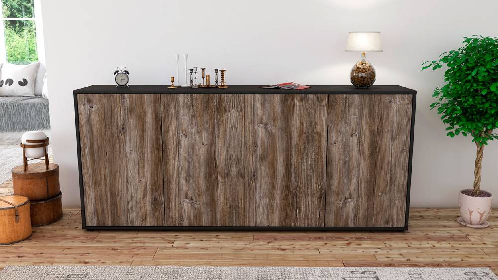 Stil Zeit Möbel Sideboard Elana, Treibholz (180x79x35cm) Räumungsverkauf
