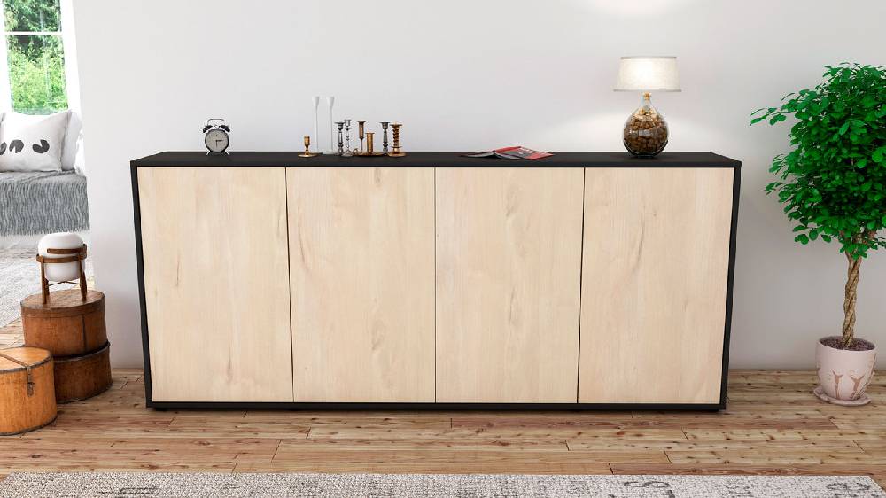 Stil Zeit Möbel Sideboard Elana, Zeder (180x79x35cm) Kauf eins, bekomm eins gratis