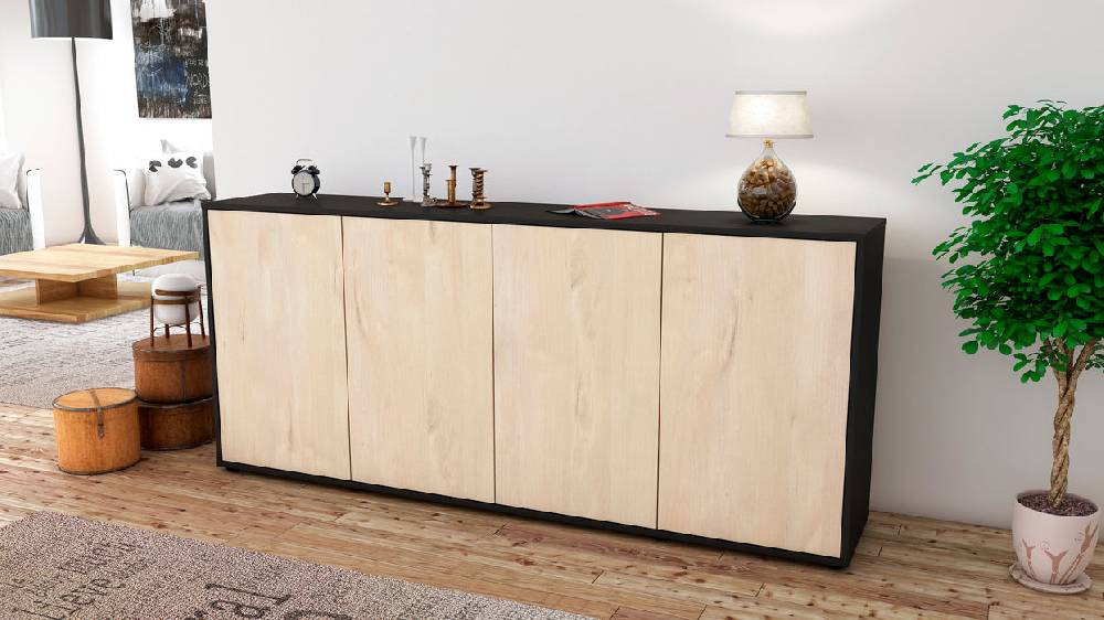 Stil Zeit Möbel Sideboard Elana, Zeder (180x79x35cm) Kauf eins, bekomm eins gratis