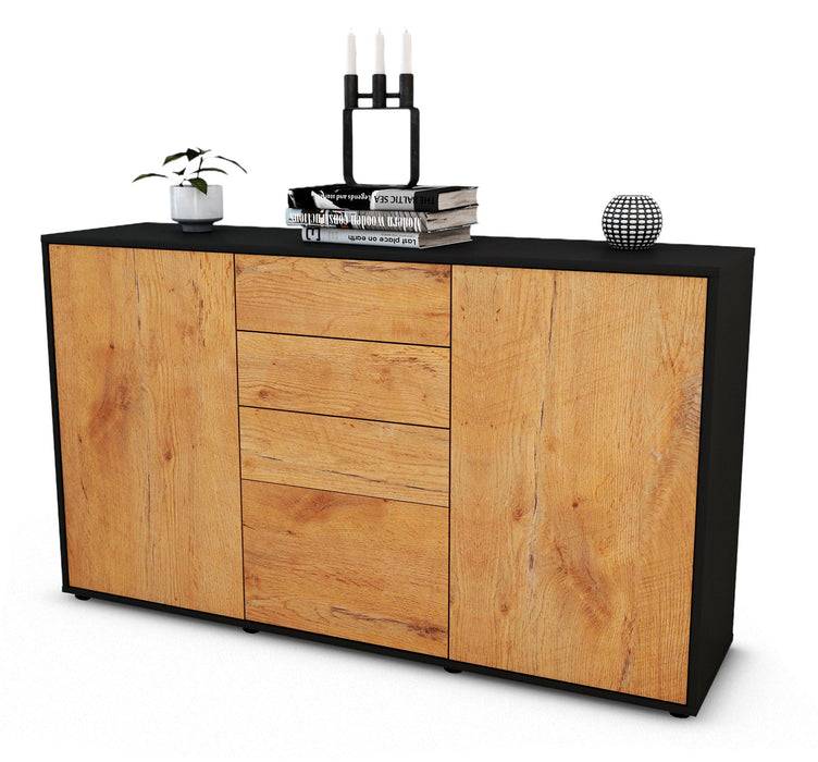 Stil Zeit Möbel Sideboard Donatella, Eiche (136x79x35cm)