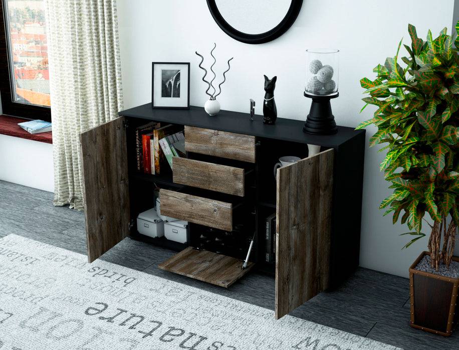 Stil Zeit Möbel Sideboard Donatella, Eiche (136x79x35cm) Riesige Ersparnisse