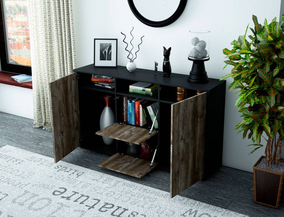 Stil Zeit Möbel Sideboard Dimphi, Eiche (136x79x35cm) VIP-Rabatte