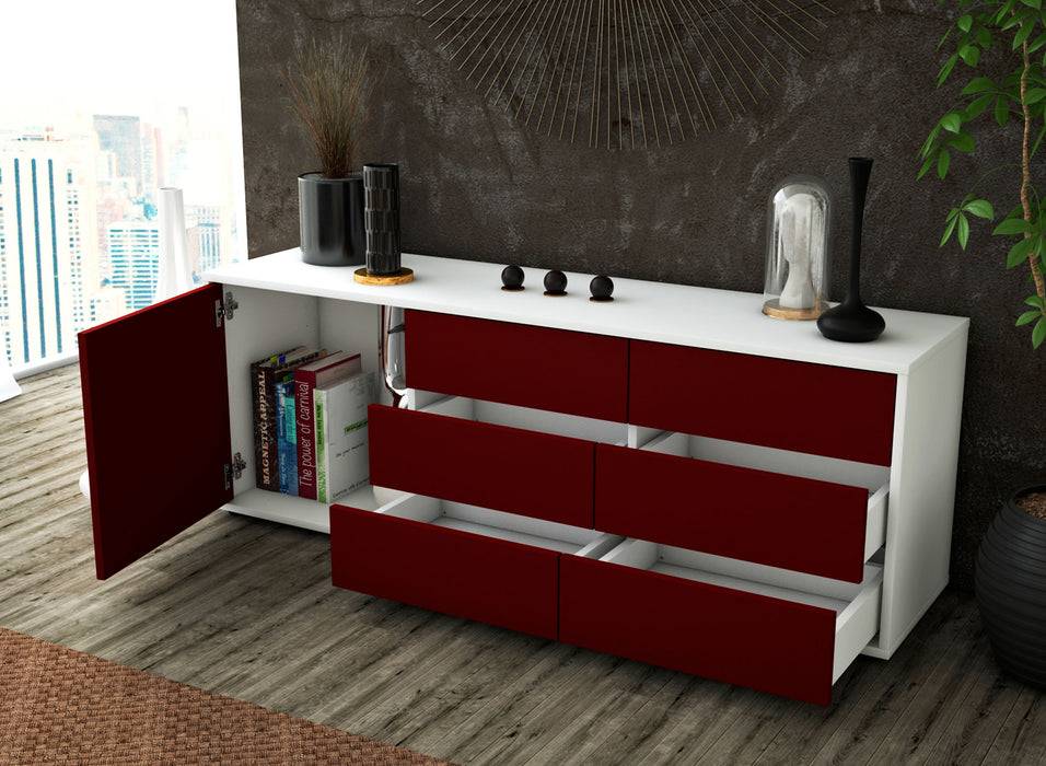 Stil Zeit Möbel Lowboard Amedea, Türkis (136x49x35cm) Neueste Stile