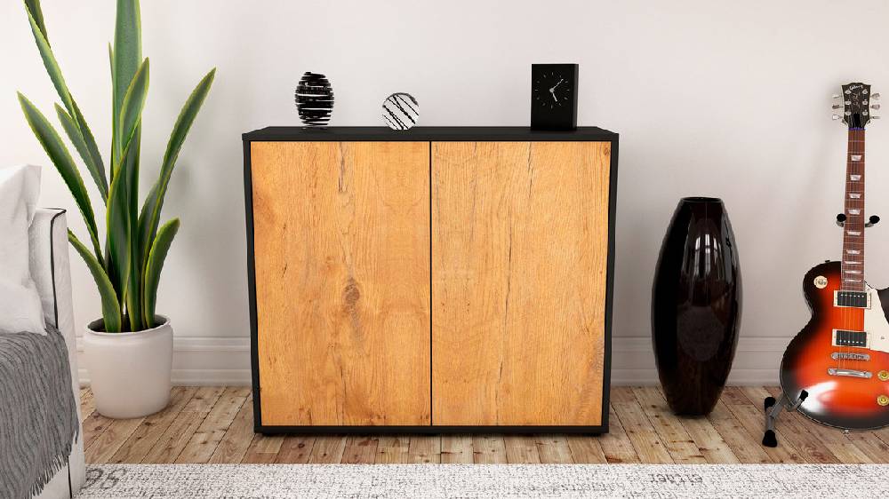 Stil Zeit Möbel Sideboard Blanka, Eiche (92x79x35cm) Bis zu 50% Rabatt