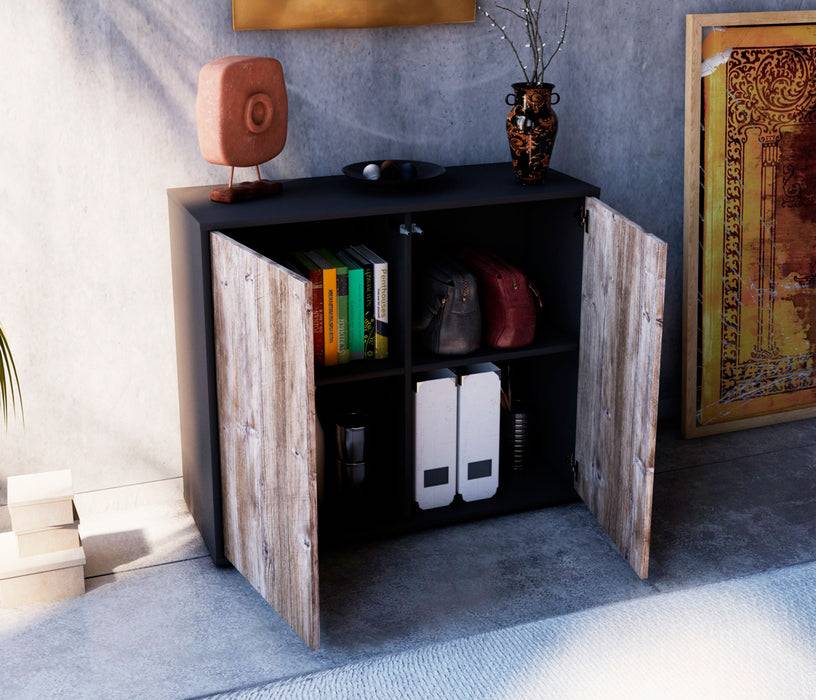 Stil Zeit Möbel Sideboard Blanka, Eiche (92x79x35cm) Bis zu 50% Rabatt