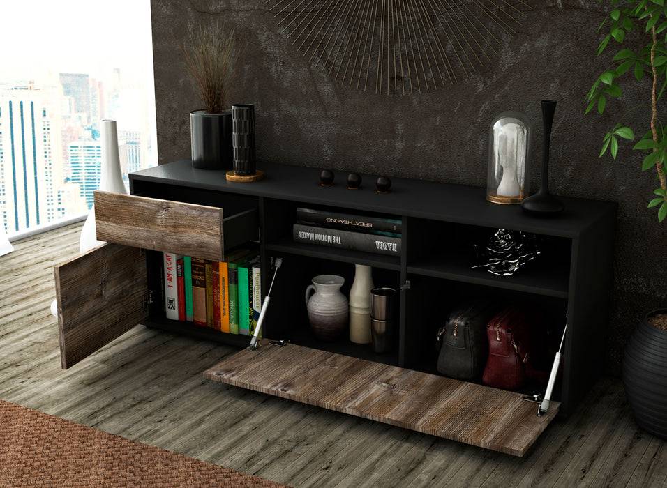 Stil Zeit Möbel Lowboard Amisa, Eiche (136x49x35cm) Nur für heute