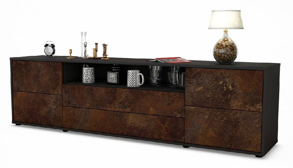 Stil Zeit Möbel Lowboard Aurora, Rost (180x49x35cm)
