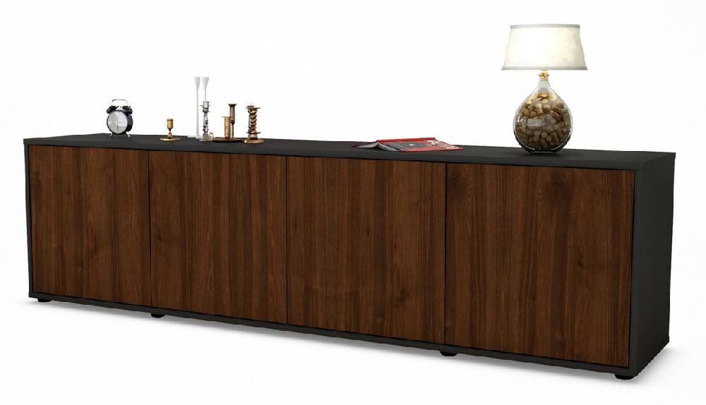 Stil Zeit Möbel Lowboard Antonia, Walnuss (180x49x35cm)