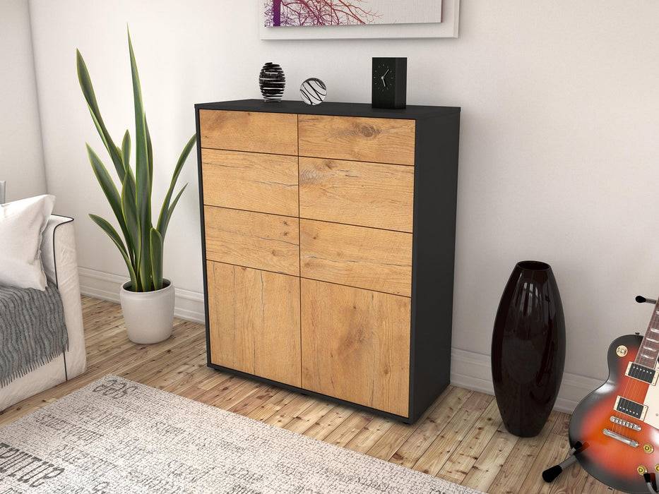 Stil Zeit Möbel Highboard Katia ,Eiche (92x108x35cm) Begrenzt auf 3 Tage