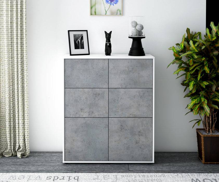 Stil Zeit Möbel Highboard Julietta ,Beton (92x108x35cm) Speichern exportieren