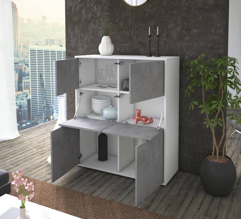 Stil Zeit Möbel Highboard Julietta ,Beton (92x108x35cm) Speichern exportieren