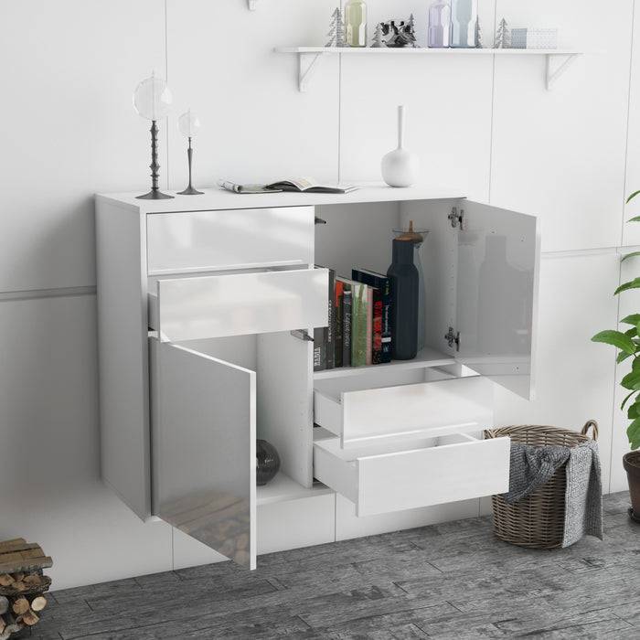 Stil Zeit Möbel Sideboard Little Rock, Weiß, hängend (92x79x35cm) Hotsell