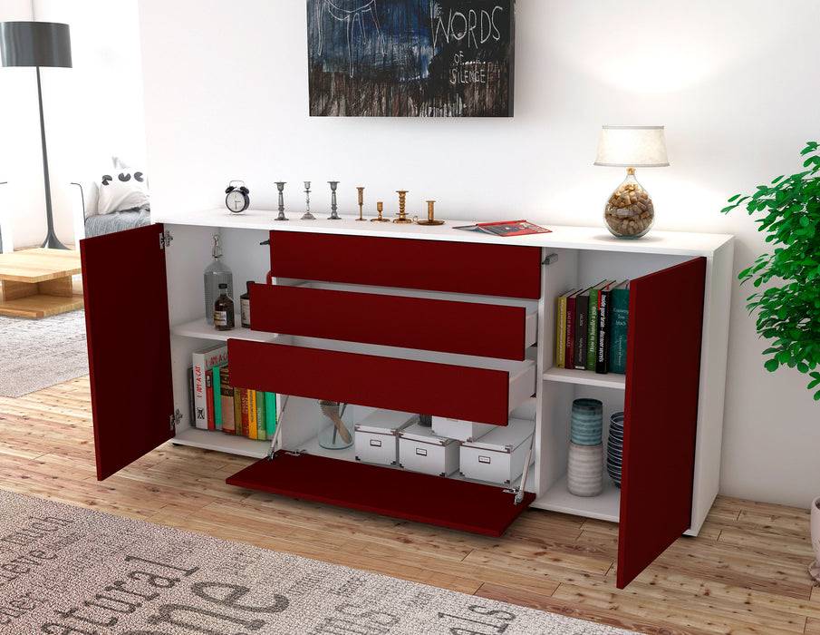 Stil Zeit Möbel Sideboard Eleni, Bordeaux (180x79x35cm) Günstiger Verkauf