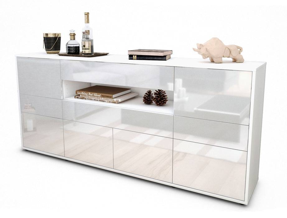 Stil Zeit Möbel Sideboard Emerelda, Weiß (180x79x35cm)