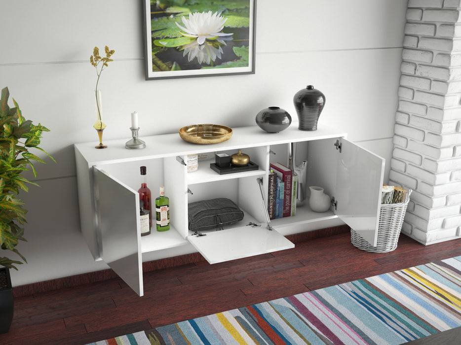 Stil Zeit Möbel Lowboard Mesa, Weiß, hängend (136x49x35cm) Sonderangebot