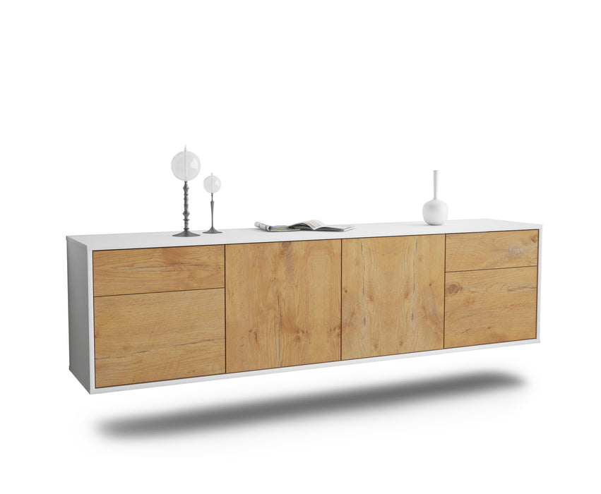 Stil Zeit Möbel Lowboard Madison, Eiche, hängend (180x49x35cm)