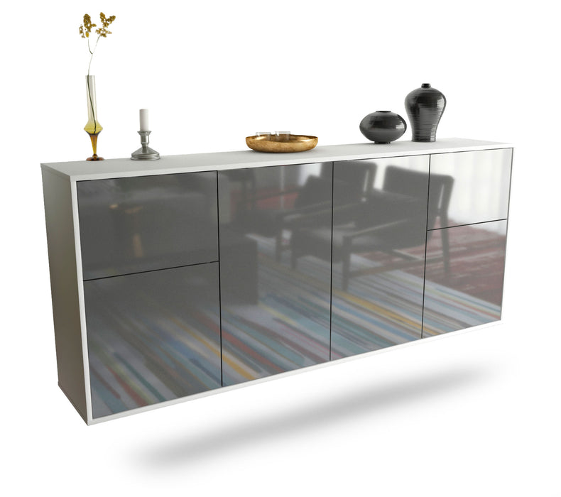 Stil Zeit Möbel Sideboard Costa Mesa, Grau, hängend (180x79x35cm)