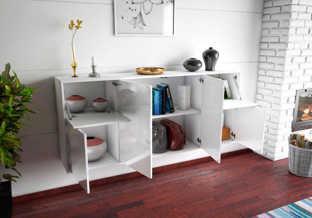 Stil Zeit Möbel Sideboard Costa Mesa, Grau, hängend (180x79x35cm) Cyber Monday