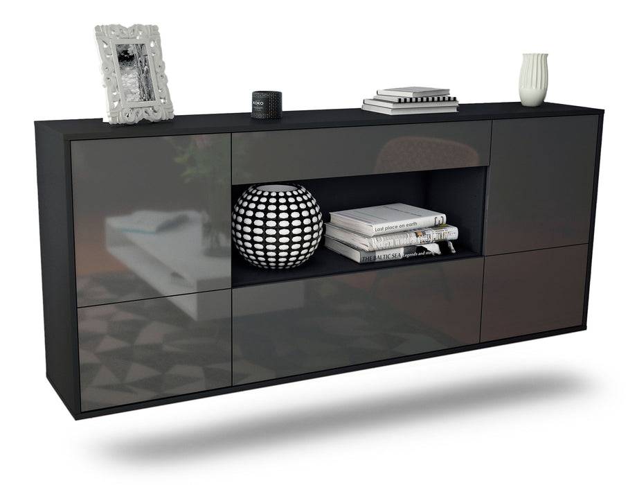 Stil Zeit Möbel Sideboard East Los Angeles, Grau, hängend (180x79x35cm)