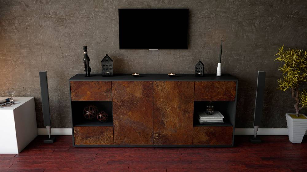 Stil Zeit Möbel Sideboard Gaia, Rost (180x79x35cm) Jubiläumsangebot
