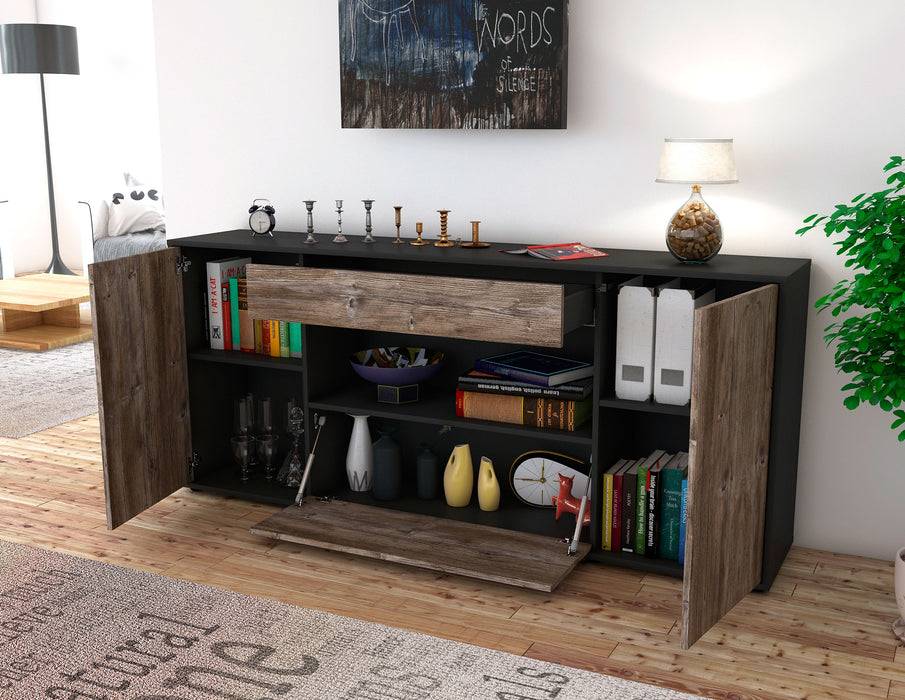 Stil Zeit Möbel Sideboard Fiora, Eiche (180x79x35cm) Heißer Verkauf