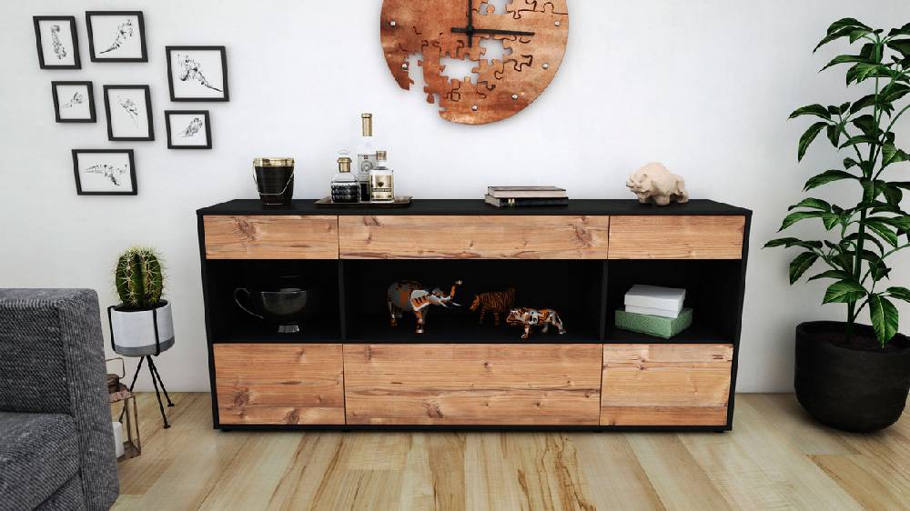 Stil Zeit Möbel Sideboard Fabiana, Pinie (180x79x35cm) Top Angebot
