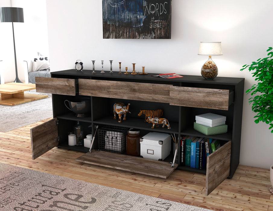 Stil Zeit Möbel Sideboard Fabiana, Eiche (180x79x35cm) Neueste Mode