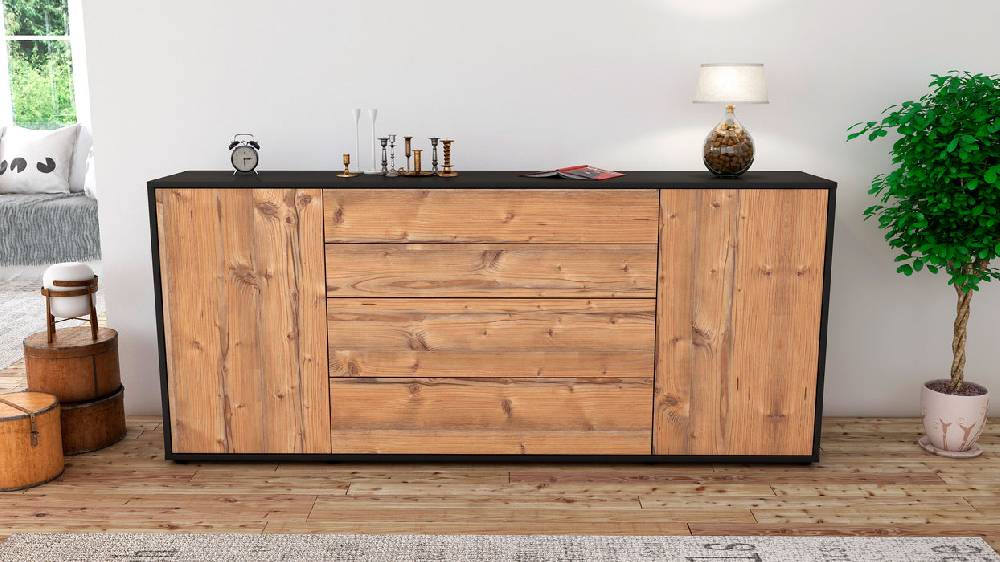 Stil Zeit Möbel Sideboard Elettra, Pinie (180x79x35cm) Bestseller