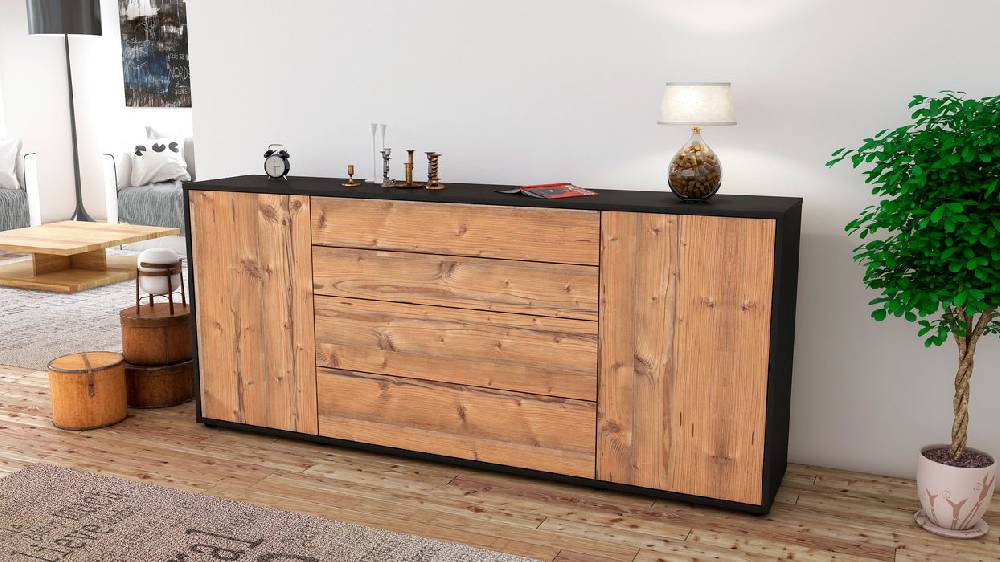 Stil Zeit Möbel Sideboard Elettra, Pinie (180x79x35cm) Bestseller