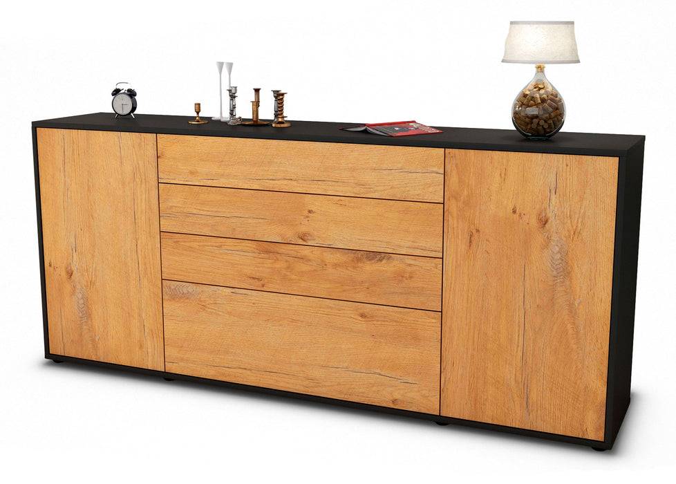 Stil Zeit Möbel Sideboard Eleni, Eiche (180x79x35cm)