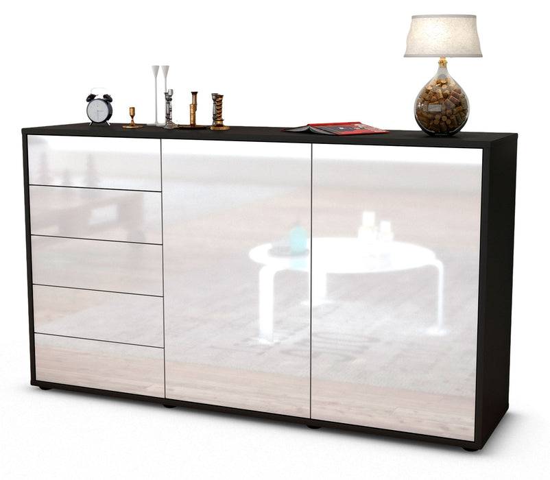 Stil Zeit Möbel Sideboard Dorentina, Weiß (136x79x35cm)