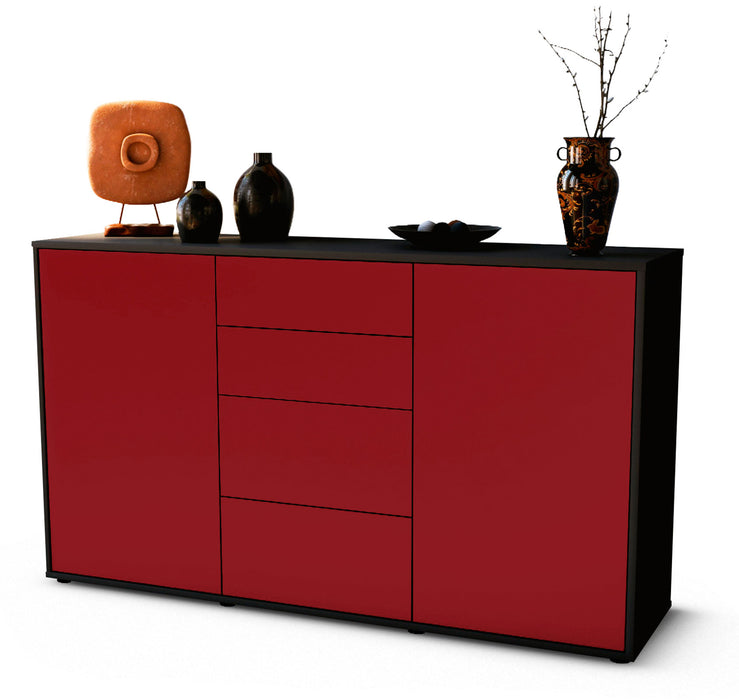 Stil Zeit Möbel Sideboard Donna, Bordeaux (136x79x35cm)