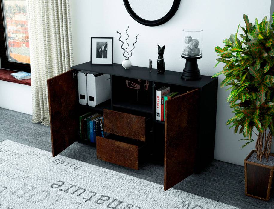 Stil Zeit Möbel Sideboard Donika, Rost (136x79x35cm) Begrenzte Freigabe