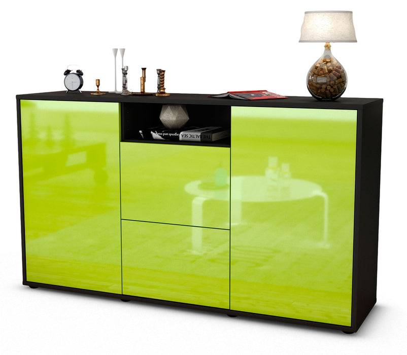 Stil Zeit Möbel Sideboard Dimphi, Grün (136x79x35cm)