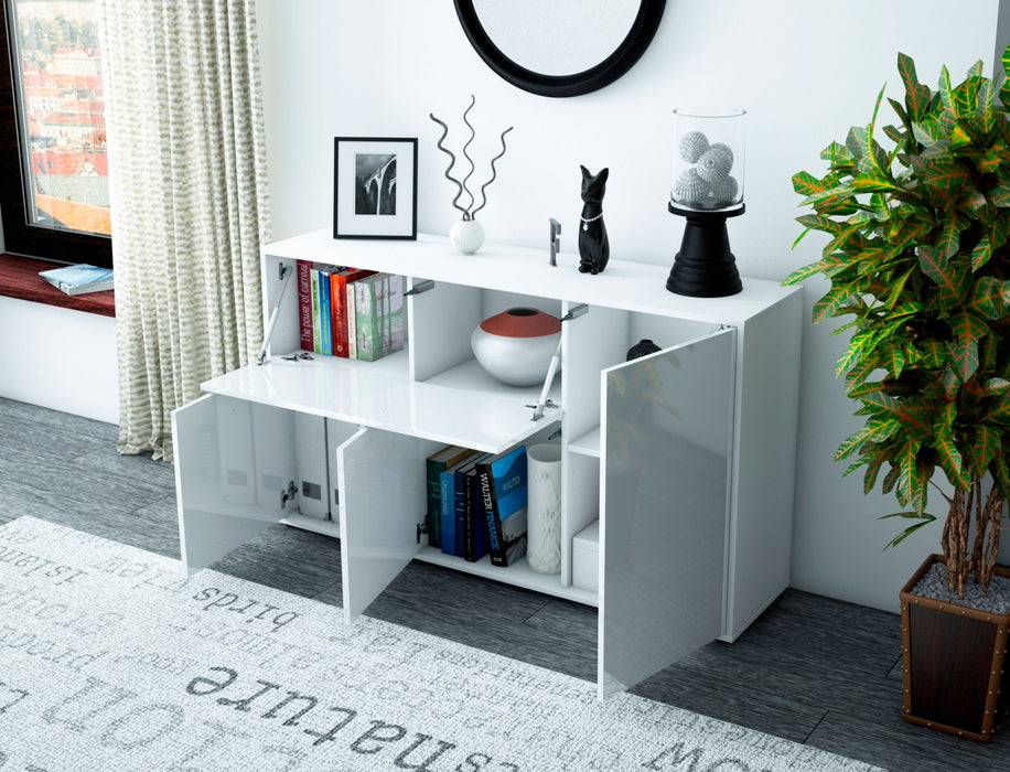 Stil Zeit Möbel Sideboard Edera, Grau (136x79x35cm) Neueste Stile