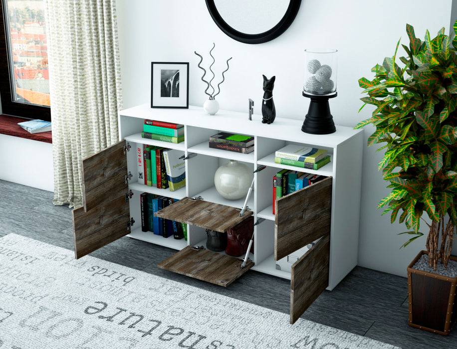 Stil Zeit Möbel Sideboard Dilara, Eiche (136x79x35cm) Bis zu 50% Rabatt