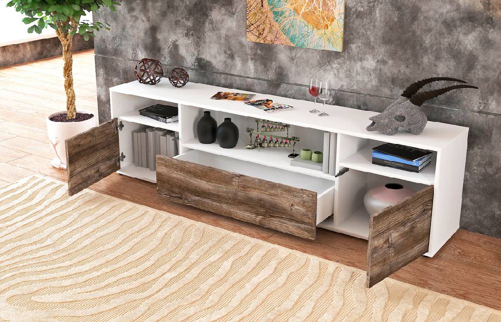 Stil Zeit Möbel Lowboard Bionda, Treibholz (180x49x35cm) Bis zu 60% Rabatt