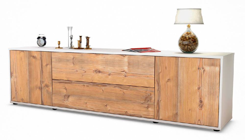 Stil Zeit Möbel Lowboard Aquilina, Pinie (180x49x35cm)